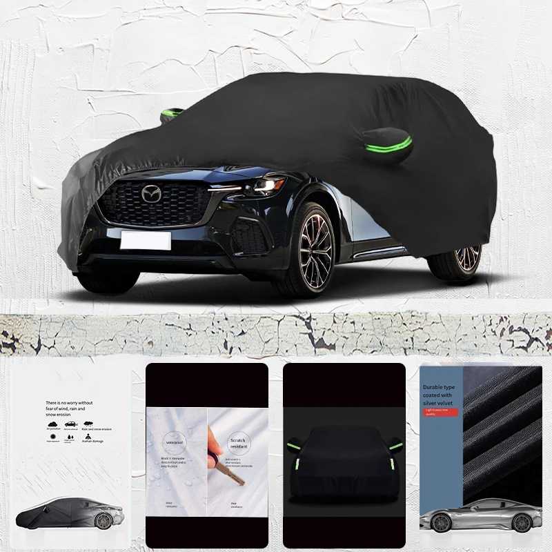 

For Mazda CX-70 Anti-UV Sun Shade Rain Snow Resistant Dustproof Black cover Car umbrella Full Car Cover Outdoor Protection