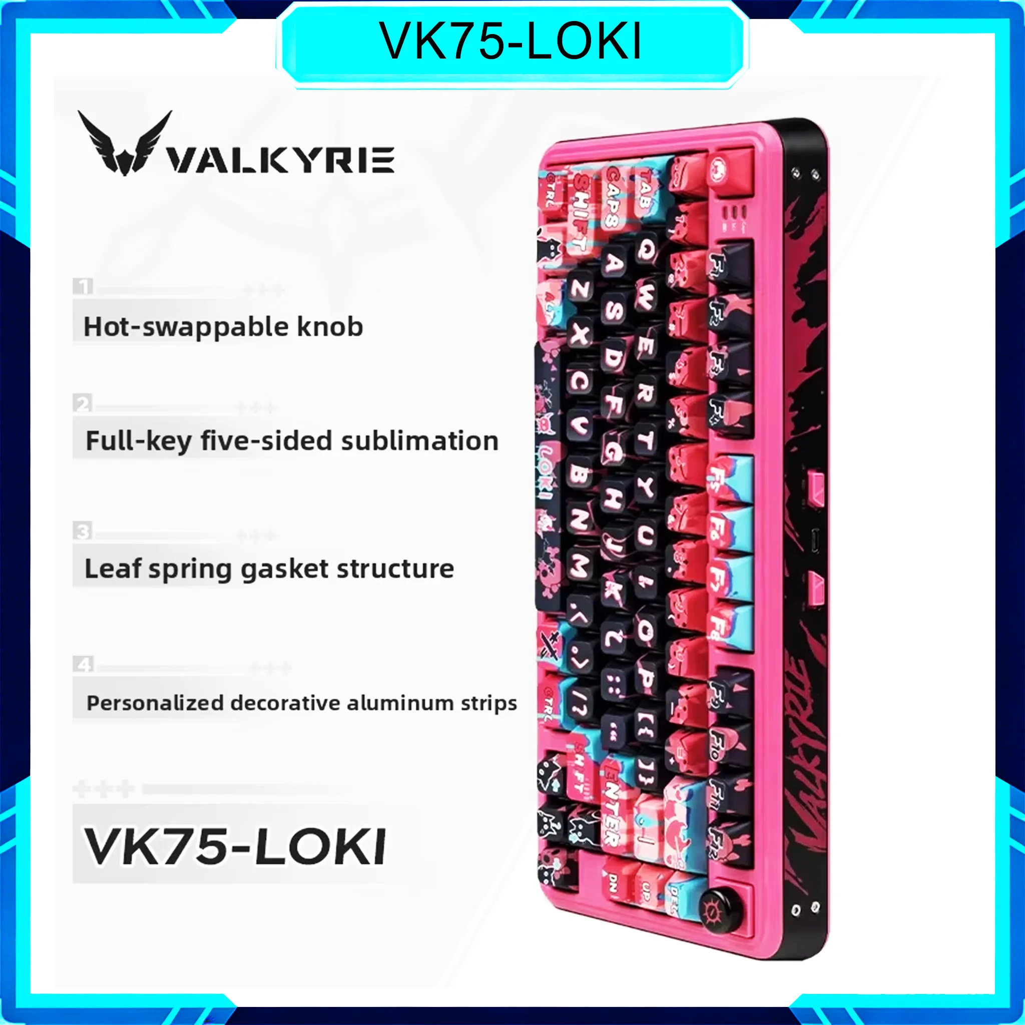 

VALKYRIE VK75 Специальная механическая клавиатура, проводная/Bluetooth/трехрежимная игровая клавиатура на заказ