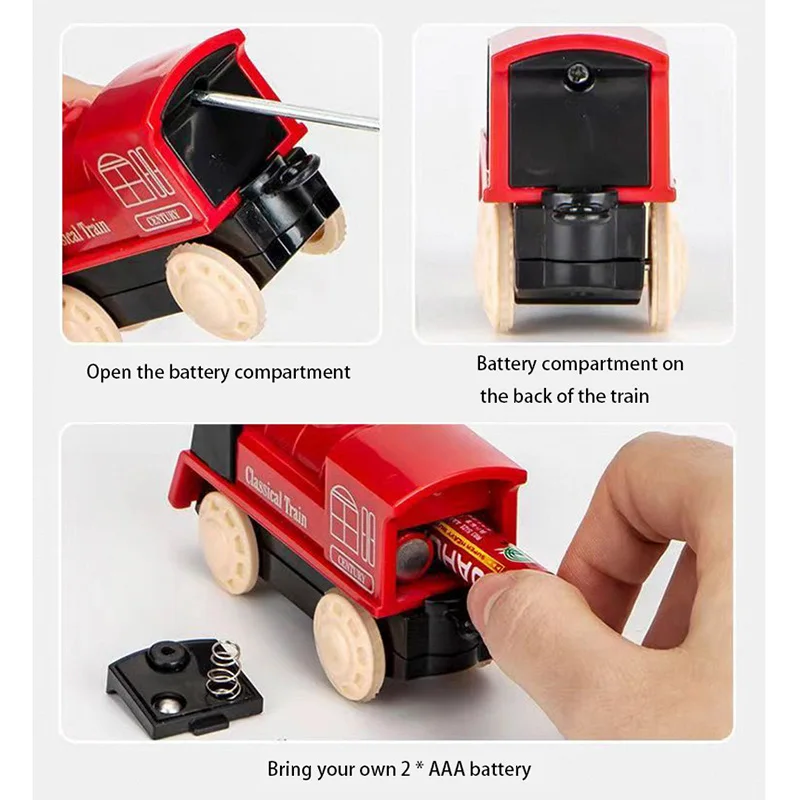 44 unids/set de juegos de vía de tren eléctrico, juguetes de coche de tren de montaje, modelo de simulación educativa para niño, regalo de cumpleaños y Navidad