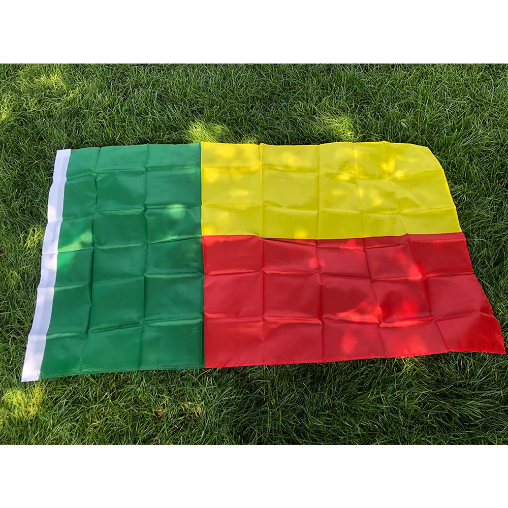 (SKY FLAG)Benin flag 90*150cm polyester Hanging banner Benin National Flag for decoration