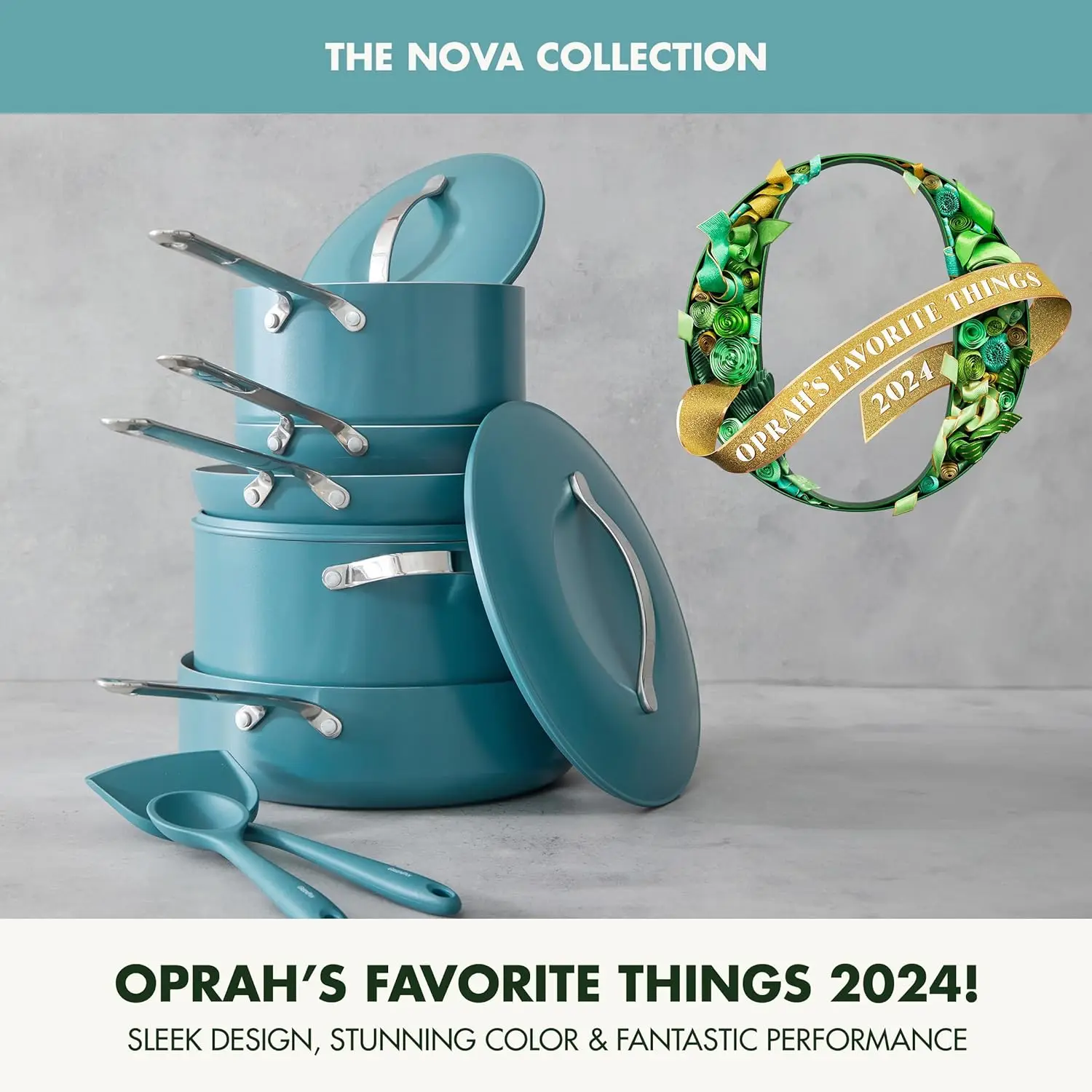 Greenpan Nova 10-Piece Cookware Pots And Pans Set, Oprah’S Favorite Things 2024, Pfas-Free Ceramic Nonstick, Fry, Sauté,