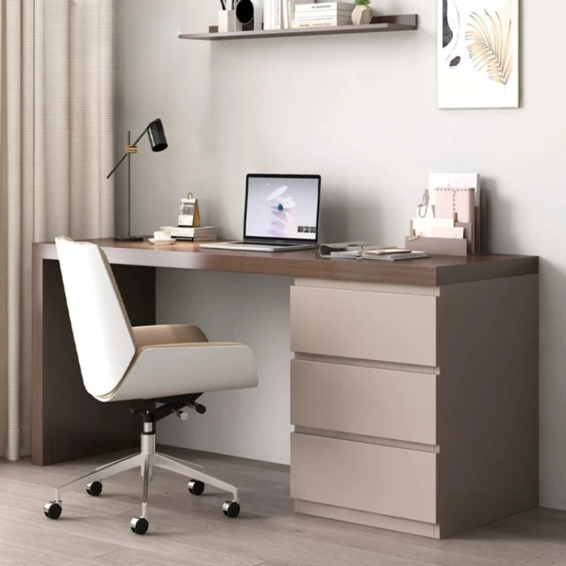 Furniture Solid wood desk chest integrated computer desk high-end with drawers makeup table home study table bedroom desk
