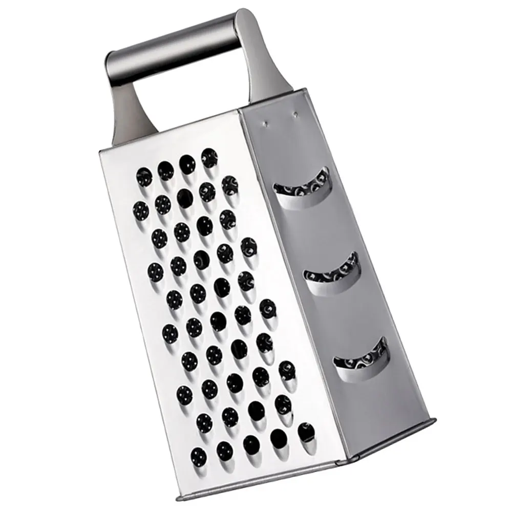 

Stainless Steel Multi-function Grater Cheese Shredder Veggie Slicer Silver Food Kitchen Tool Resistant Easy Clean Fruit