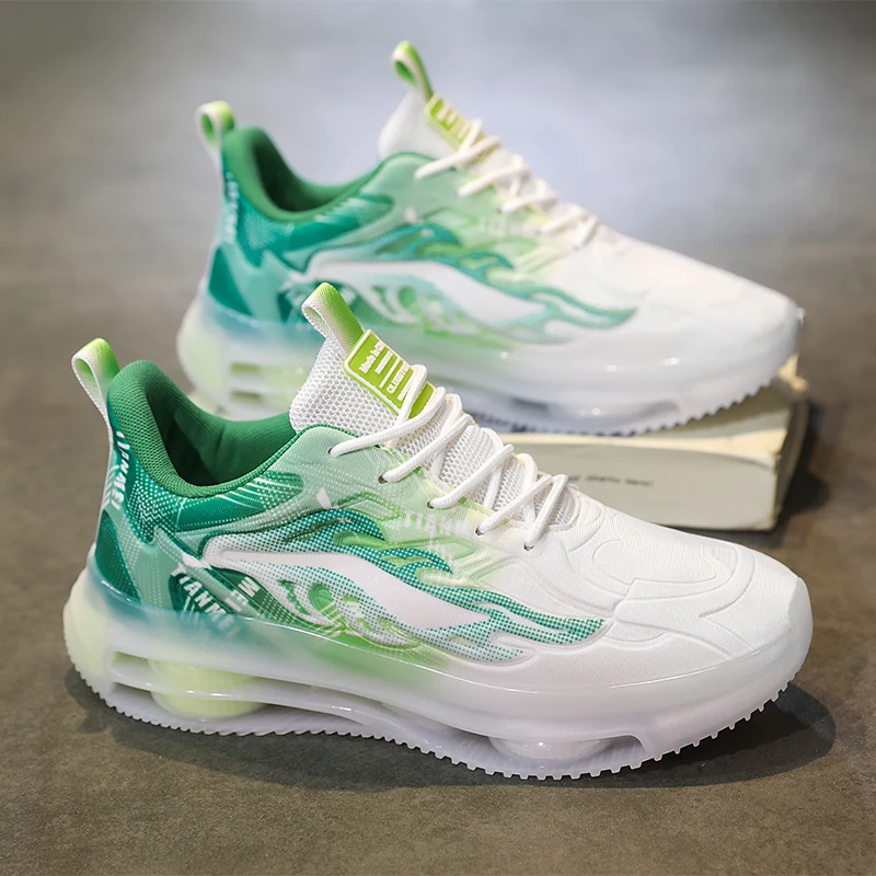 Fashionable Comfortable Man Footwear Autumn New Mens Casual Shoes Transparent Bottom Breathable Non-slip Sneakers Big Size 44 45
