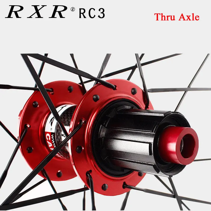 RXR Bicycle wheel set Carbon fiber Hub 26/27.5/29er MTB Wheelset Aluminum Alloy Rims 5 Sealed Bearing Disc Brake 24 holes Wheels