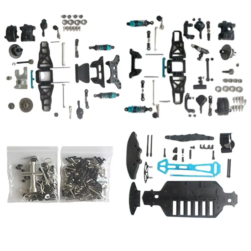 265mm Wheelbase Chassis Frame Kit for HSP 94123 1:10 Scale RC Brushless Monster Car DIY Parts