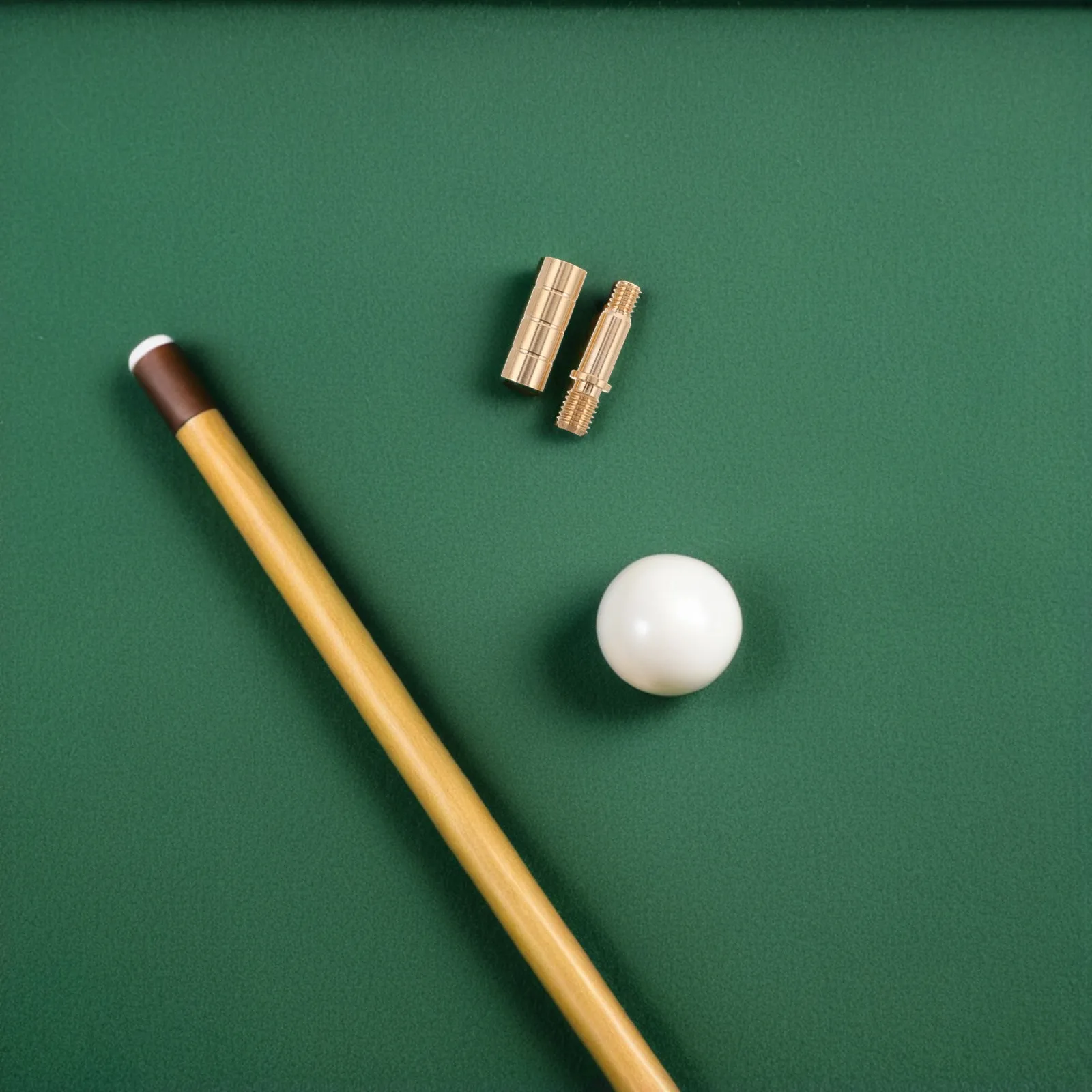1Set Brass Pool Cue Joint Screws Set for Billiard Cue Sticks Universal Fit Cylindrical Design Extended Handle for Stable Secure