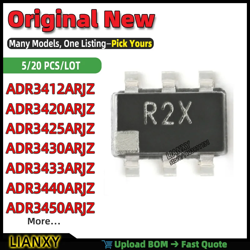 ADR3412ARJZ ADR3425ARJZ ADR3430ARJZ ADR3440ARJZ ADR3433ARJZ ADR3450ARJZ ADR3420ARJZ SOT-23-6 VOLTAGE REFERENCE New Original