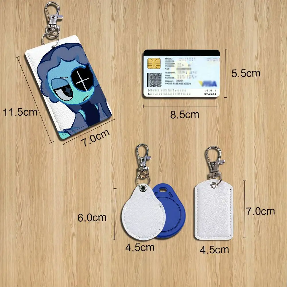 game Vee Dandy cute Astro World Leather Keychain Badge Holder with Lanyard ID/Access Card Holder, Key Ring Accessory Gift Option
