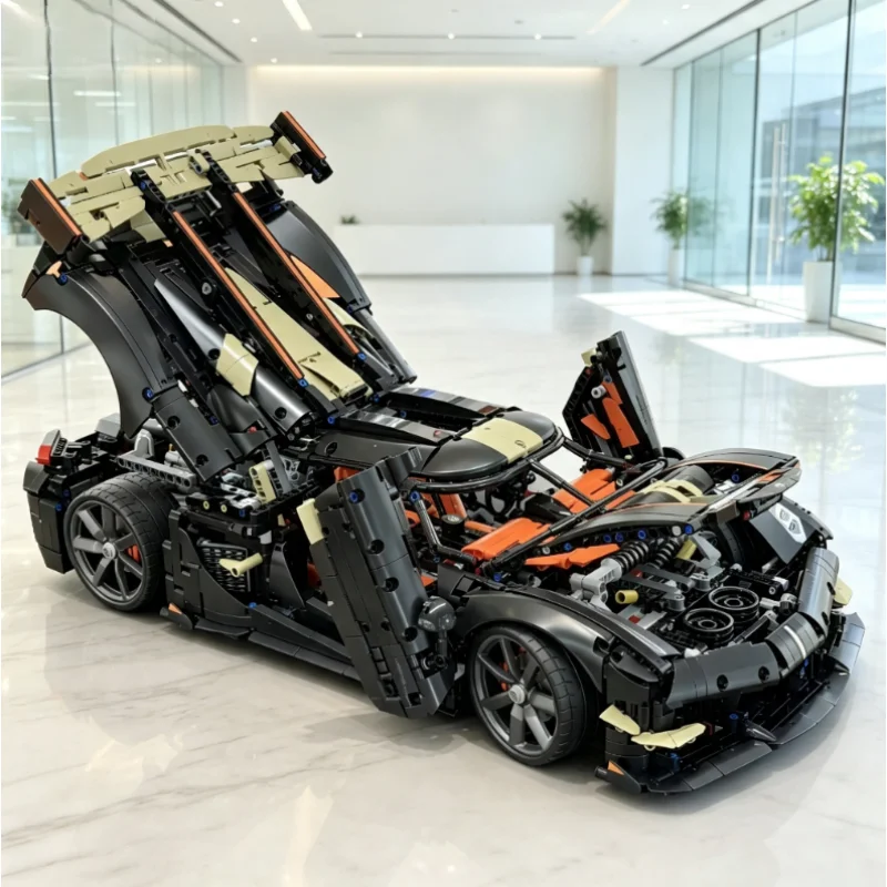 Megacar Supercar Sports Car Vehicle 4104pcs In Stock Building Blocks Assembly Display Model Collector Edition Decor Gifts Adults