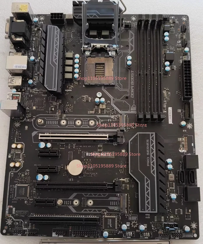 

Материнская плата MSI B250 PC MATE, поддерживает процессоры 6-го и 7-го поколений.