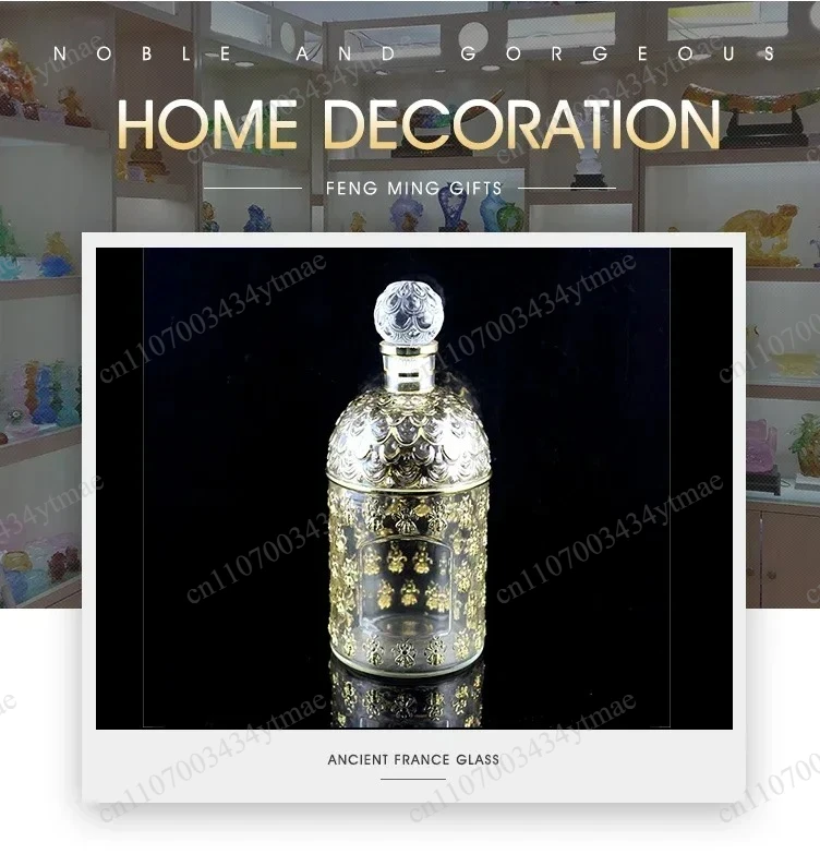 1000ml Hand Carved Honey Bottle Folk Art Crafts Creative Ornament Home Room Decor Art Collection