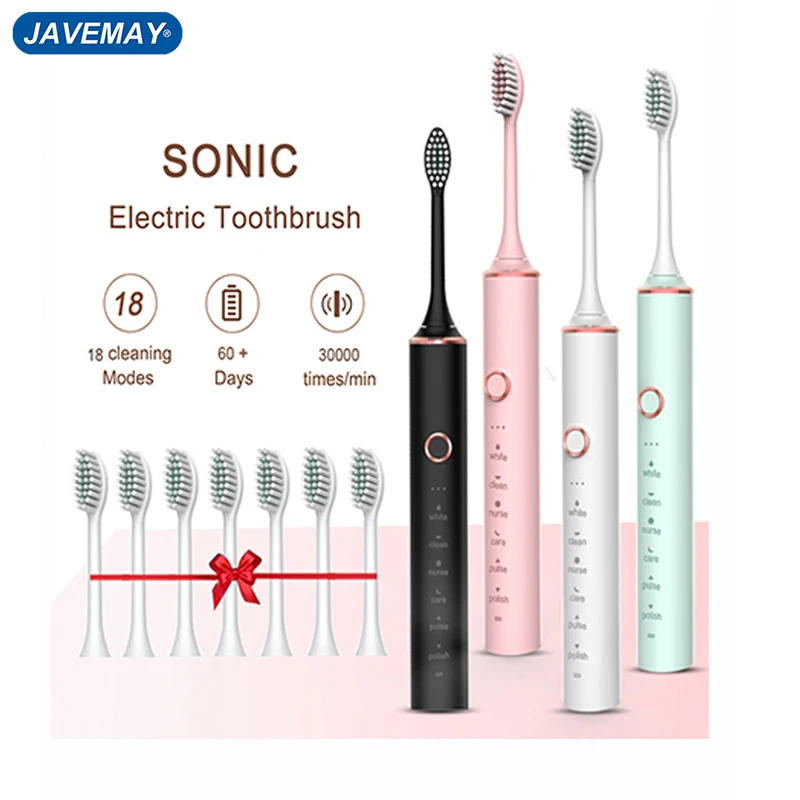 

18 Gear Sonic Toothbrush Electric Smart Timer USB Fast Charging Tooth Brush IPX7 Waterproof Adult Ultrasonic Toothbrush J272