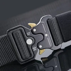 Luxury Men's Belt Army Outdoor Hunting Tactical Multi Function Combat Survival High Quality Marine Corps Canvas For Nylon Belt