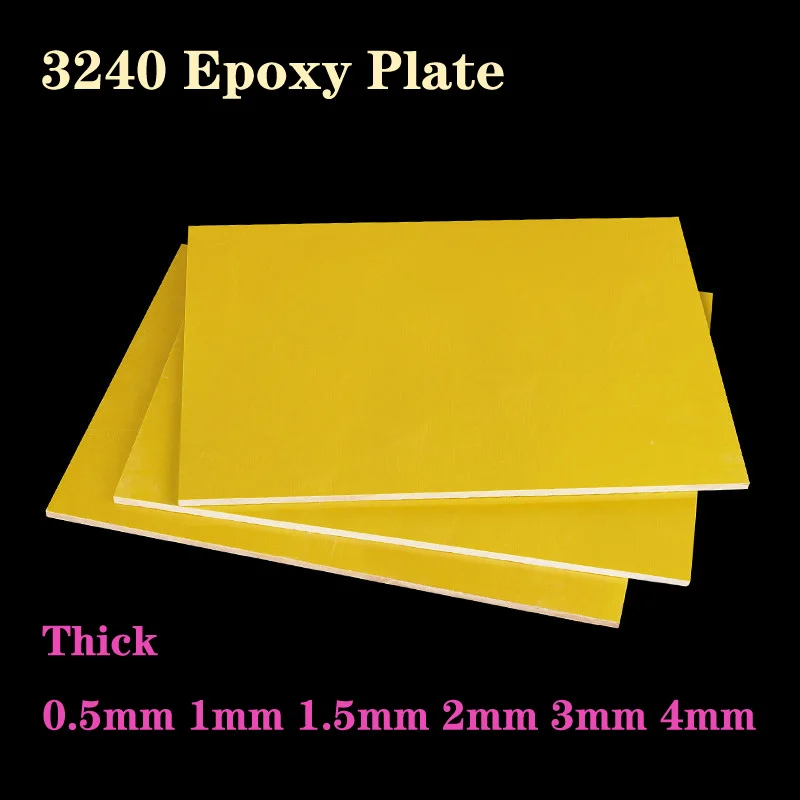 High Temperature Yellow 3240 Epoxy Plate G10 Electrical Insulation Epoxy Resin Glued Wood Board Fiberglass Sheet Thick 0.5~4mm