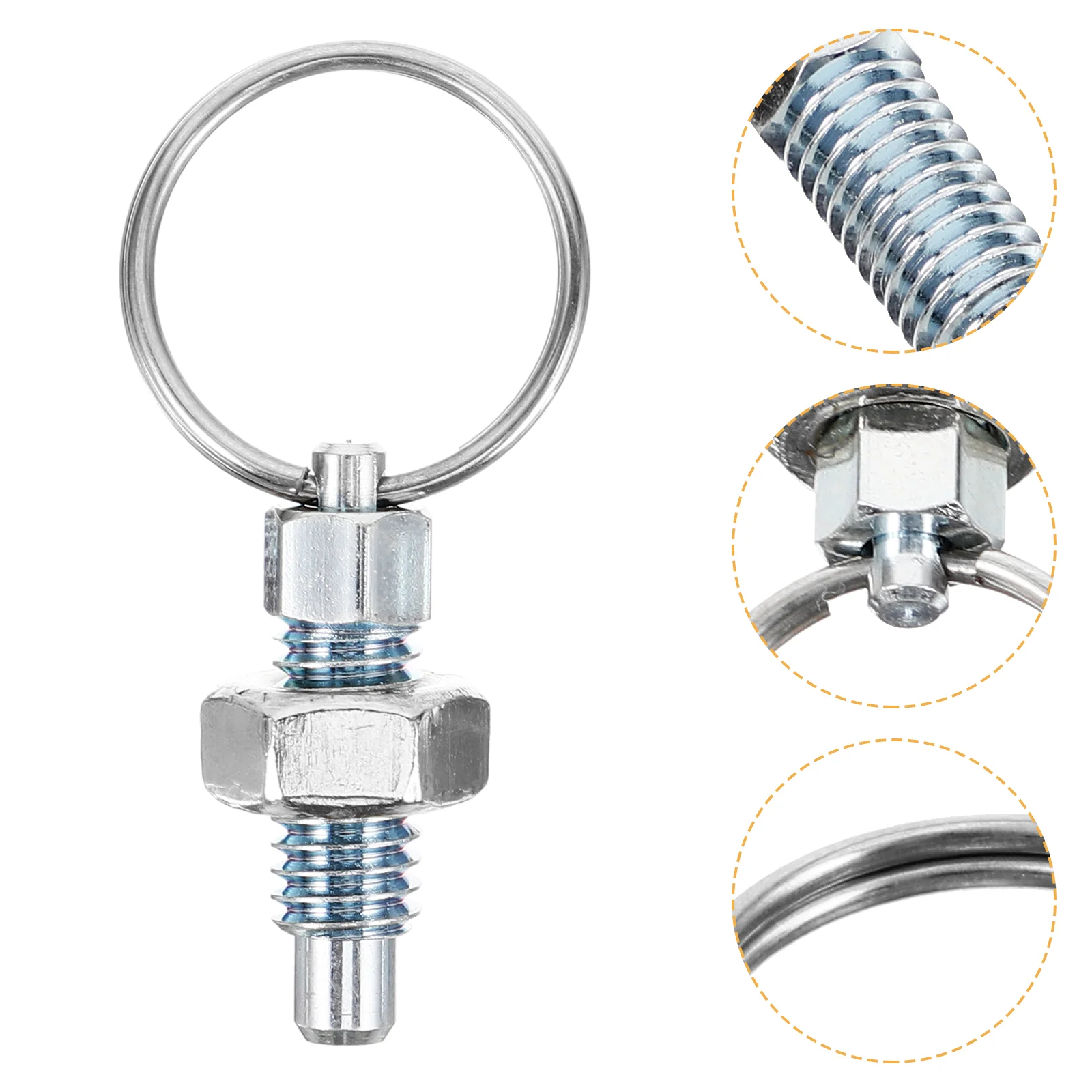 2 Pcs Plunger Pin Spring Loaded Latch Safety Steel Stainless Locking Pull with Retractable