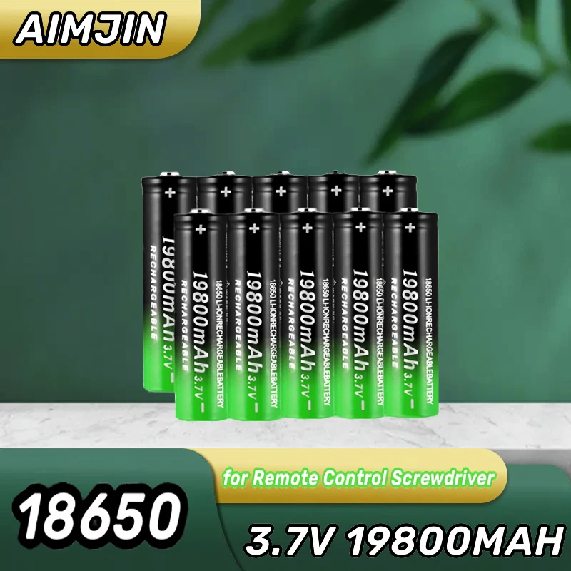 Batería recargable para destornillador de Control remoto, 18650 mAh, 19800 V, 3,7, 18650