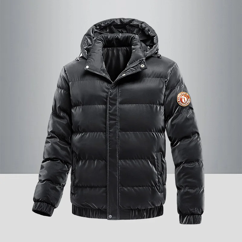 Couple style standing collar cotton jacket men's down cotton jacket 2024 winter new cotton jacket trendy brand short windproof a