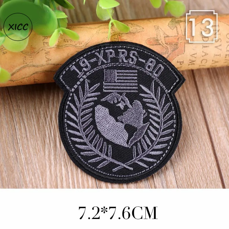 USA Flag Military Appliques Shield Badges Cool National Embroidered Backpack Patches for Clothes Fashion DIY Stripe Stickers