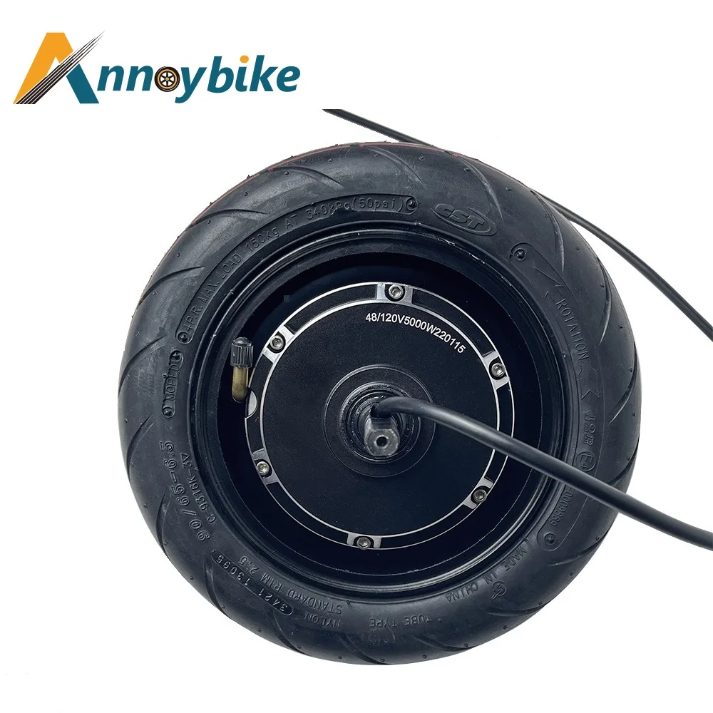 11 Inch 48V-120V 5000W 60H Electric Scooter Hub Motor Vacuum Tire Motor Wheel Electric Motorcycle BLDC 30 Magnetic Steel 2500rpm