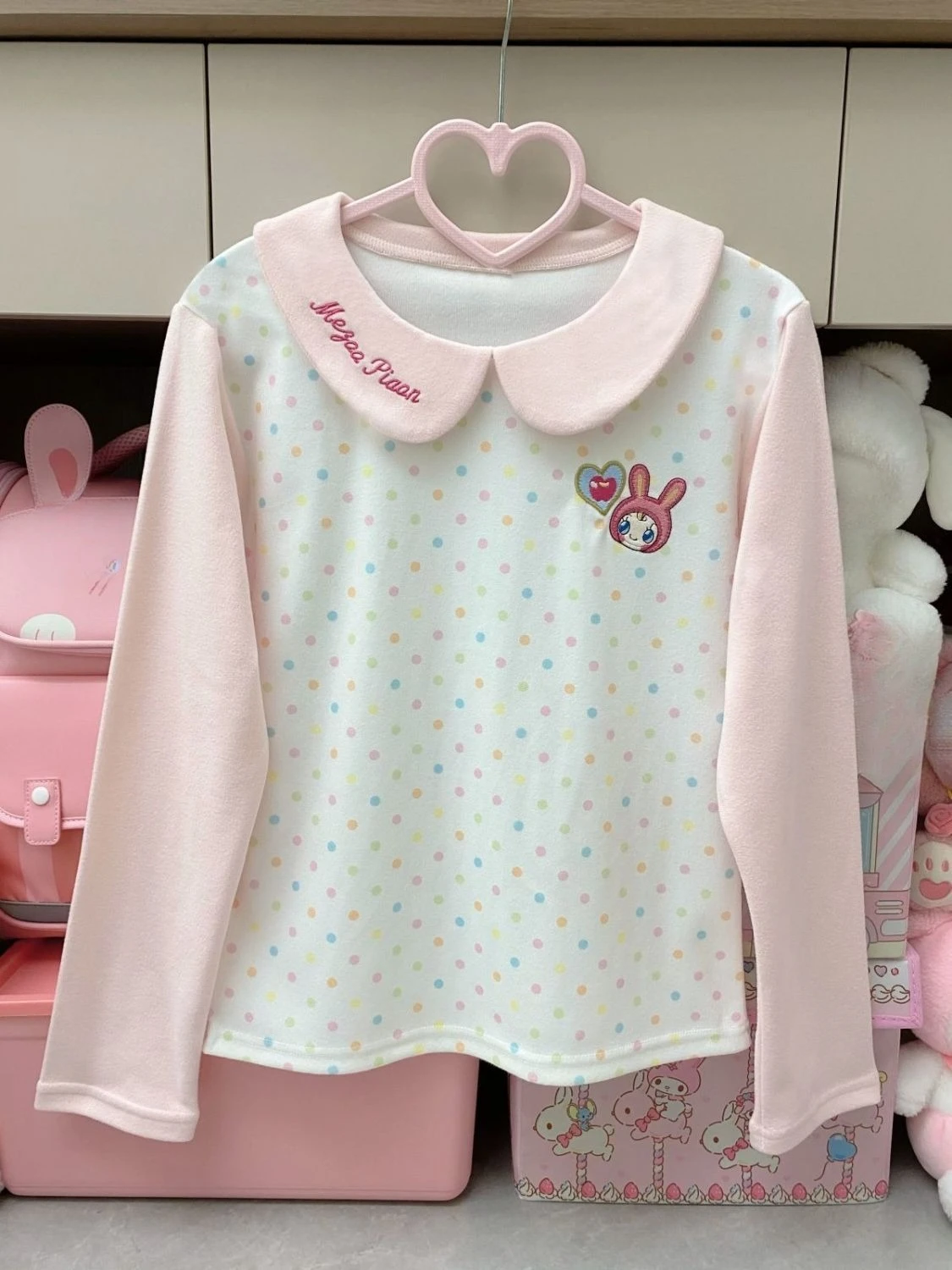 Japanese Style Sweet Patchwork Tops Girls Y2K Slim Fit Blouse Korean Fashion Casual Long Sleeve Chic Streetwear Women Daily Tops