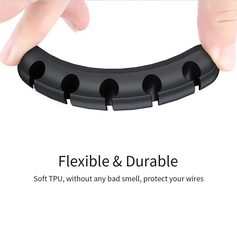 New Self-adhesive White Cable Clips USB Desktop Cables Organizer silicone Fixer Wiring Management for Home Interior Accessories