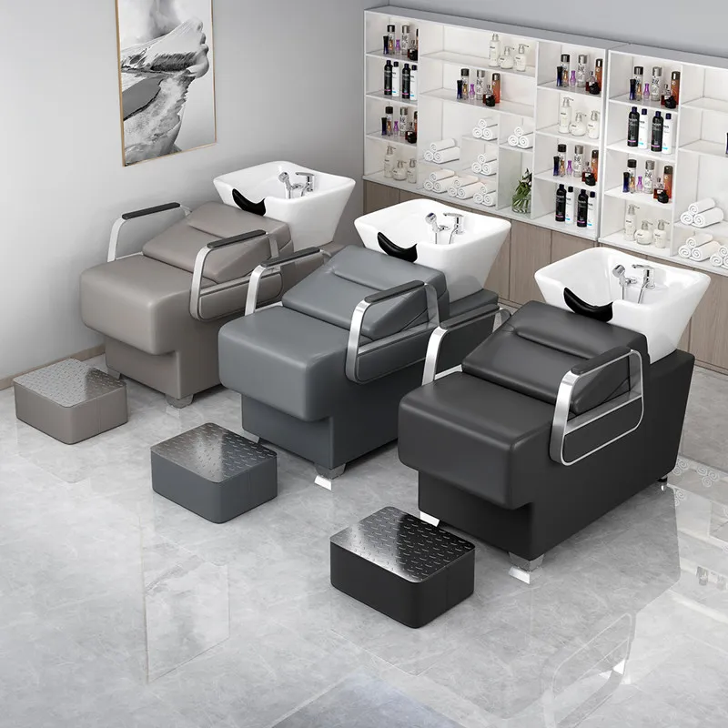 Styling Wash Chair Shampoo Bed Salons Machine Reclining Luxury Shampoo Bed Ergonomic Lavacabezas Profesional Beauty Furniture