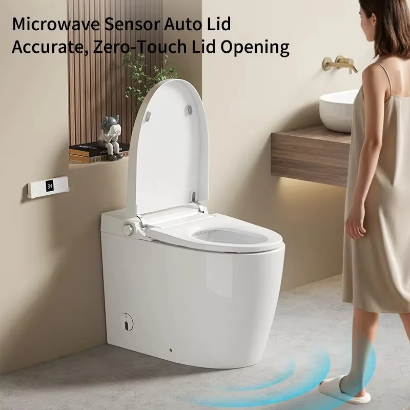 Intelligent Ceramic Wc Floor Mounted Water Closet Toilet Bowl Bathroom Automatic Ceramic One Piece Siphon Smart Toilet For Hotel