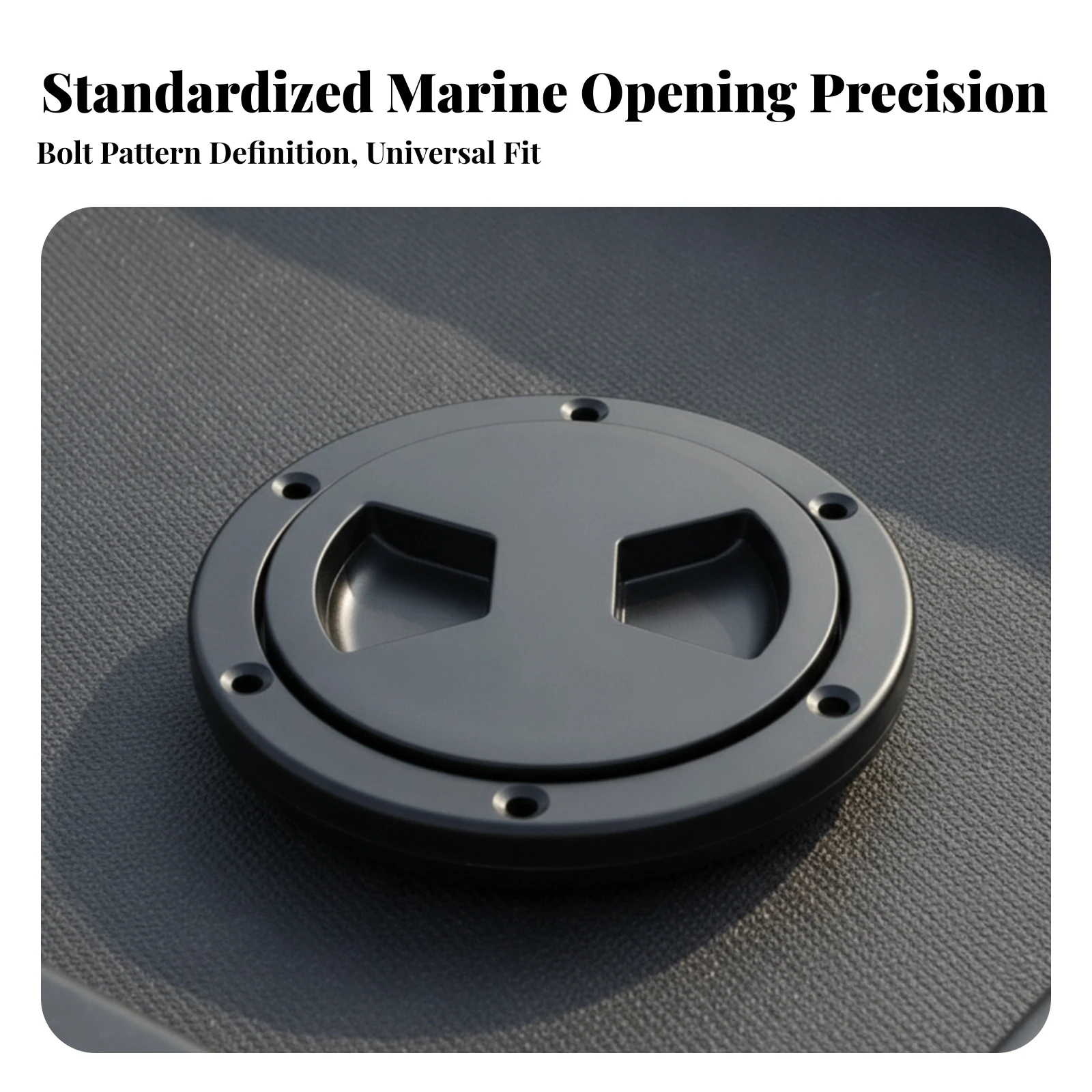 Marine Deck Hatch Cover Flush-Mount Round Hatch Cover with Rubber Sealing Seal Screw-in Deck Plate Easy-Turn Hardware Sturdy