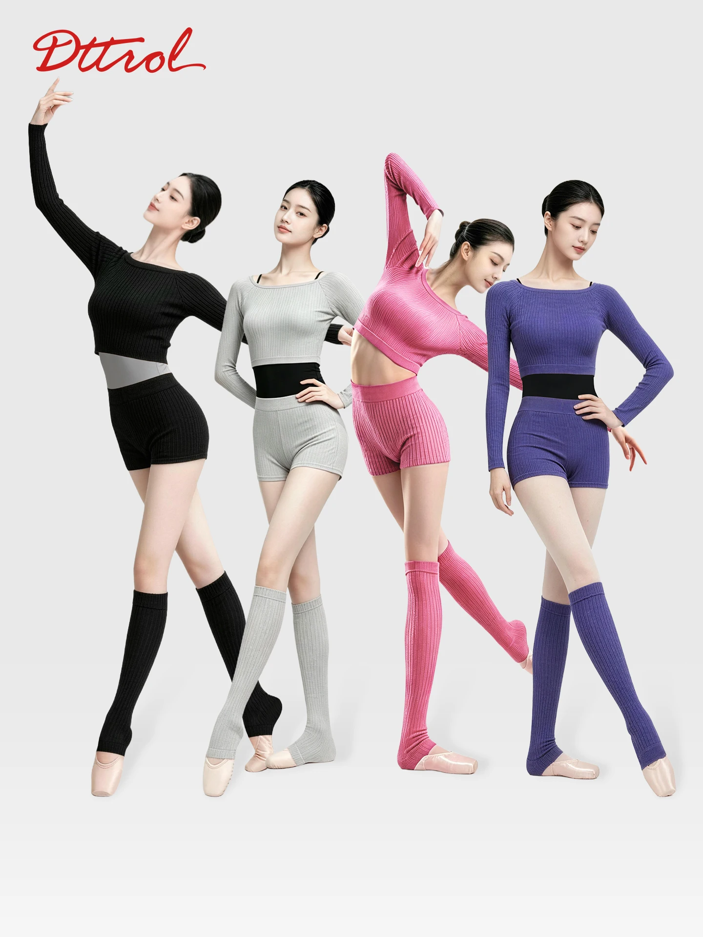 warmth-dance-practice-suit-ballet-dancing-costume-women's-adult-autumn-winter-training-fitness-sportswear-dttrol-brand