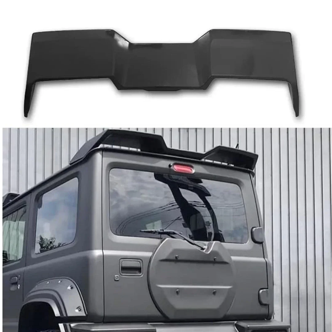 Matte / Bright black ABS Rear Trunk Spoiler Wing Vehicle Spoiler Trim for Suzuki Jimny 2/4-Door 2019 2020 2023 2024 Accessories