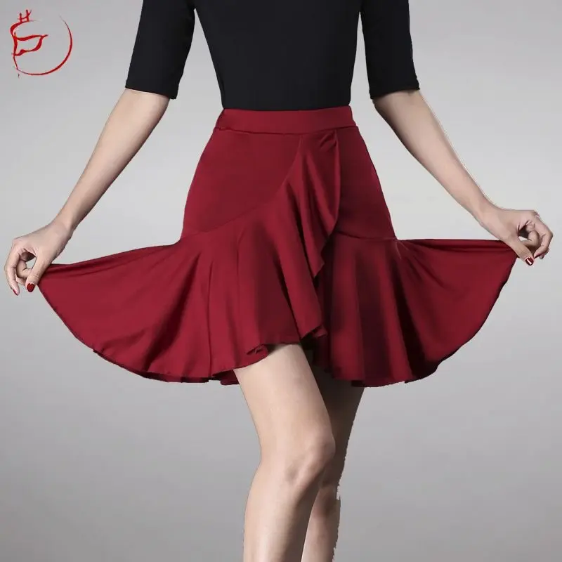 Latin Dance Skirt Adult Half Skirt Children\'s Skirt Latin Dance Tassel Skirt New Training Suit