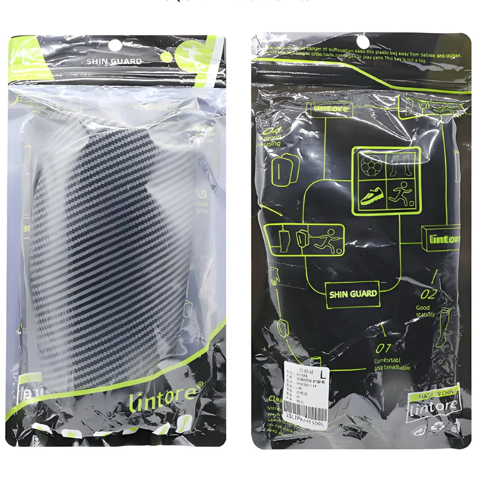 

Carbon Fiber Shin Pads Ultra-Lightweight Soccer Shin Guards Sports Gear Contoured Fit EVA Flex-Fit Lining