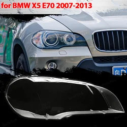 Headlight Housing Protection Glass Cover Headlamps Transparent Shell Lens For BMW X5 E70 2007-2013 Glass Lampcover