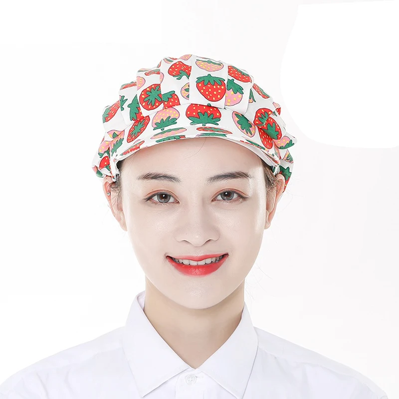 Cute Elastic Kitchen work Hats Restaurant Breathable chefs hat Hotel Cooking Accessories Cap Women Dust proof housework Hat Men