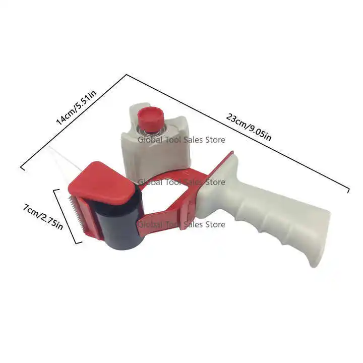 High Quality 2 Inch Carton Sealer Cutter Plastic Tape Dispenser Shipping Tape G.un Roller for Box Packaging Industrial Equipment