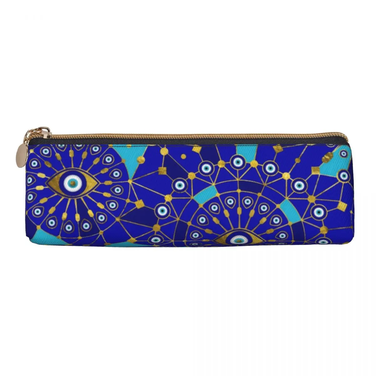 Lovely Pencil Case Greek Evil Eye Print Pencil Pouch Nazar Charm School Pencil Cases Kids Zipper Custom DIY School Stationery