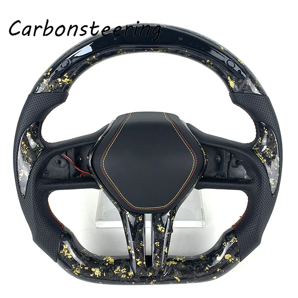 Car accessories for Infiniti Customized forged fragments LED RPM carbon fiber steering wheel for Q60 Q50 QX30 QX50 QX60 Q70 Q50L