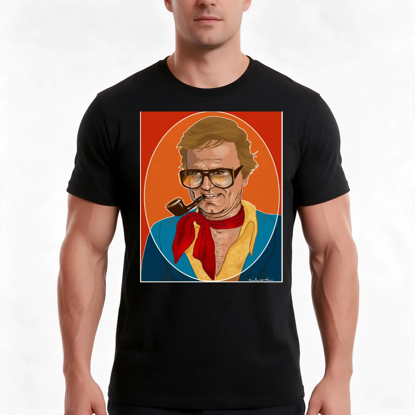 Charles Nelson Reilly T-Shirt, Summer Casual Cotton Tee, Oversized Streetwear Tops, Vintage Graphic Print, Unisex Men Women