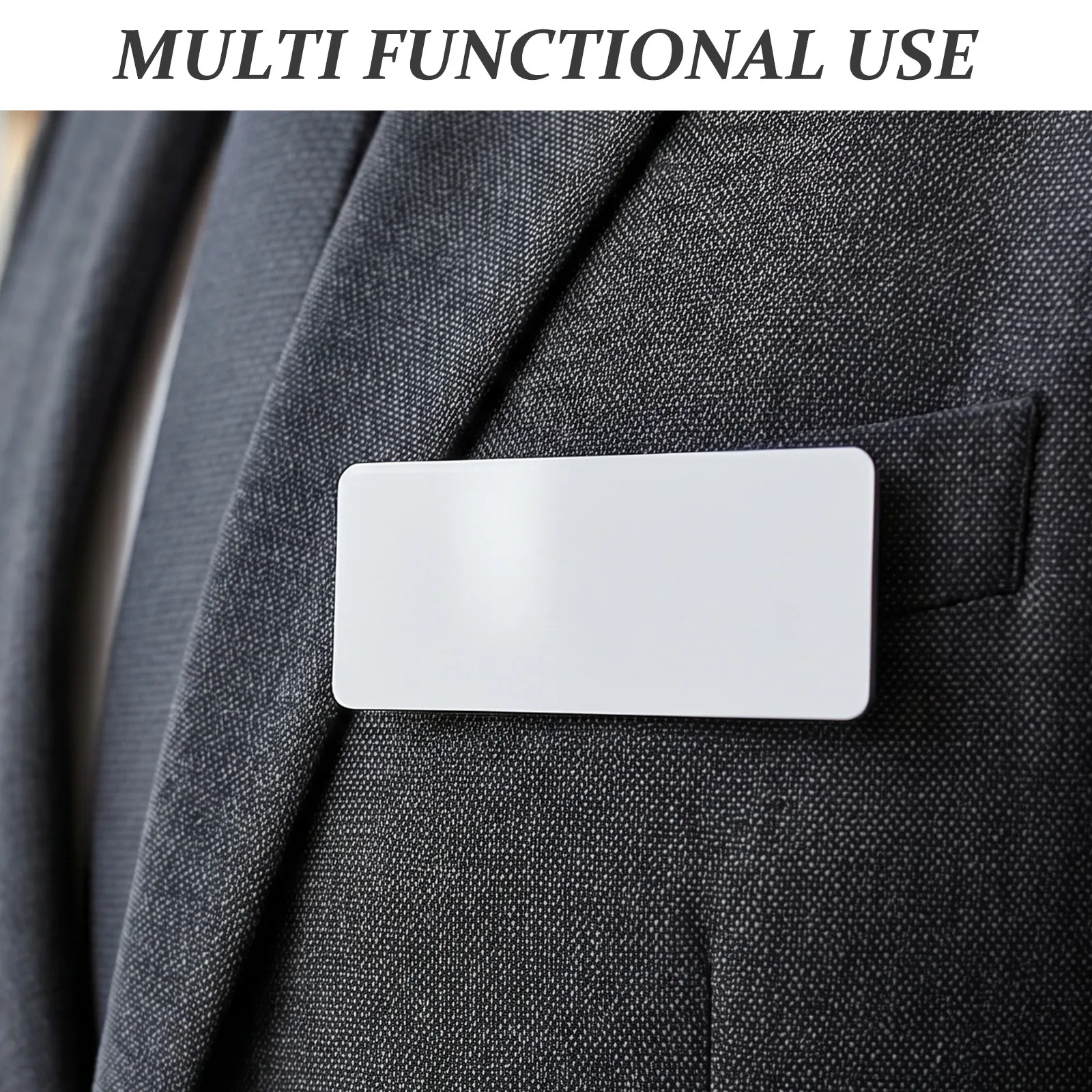 24Sets Name Tag Blank Office Employee Badges Pin Identification Sublimation DIY Conference Work Uniform Badges