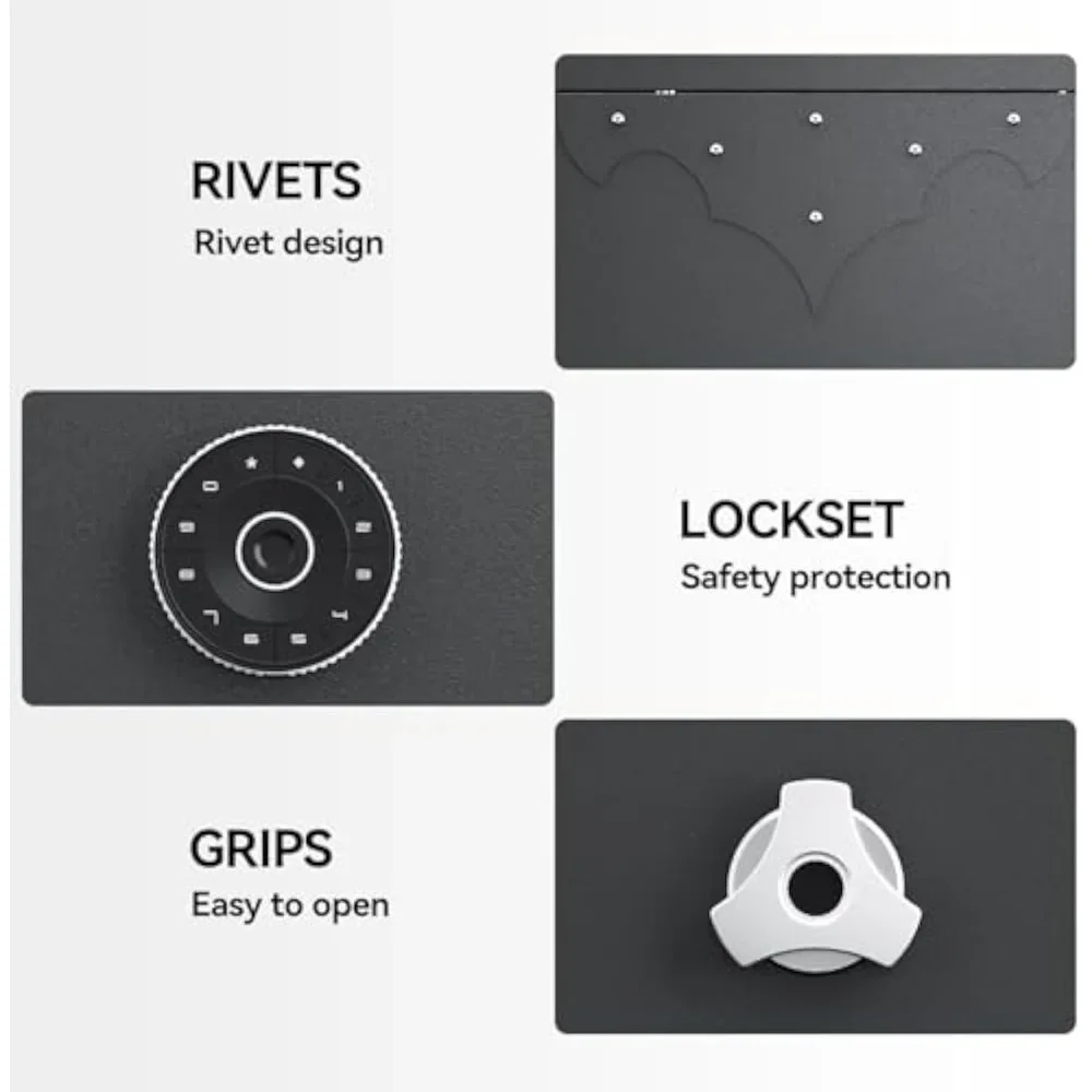 12-15 Rifle Gun Safe, Home Safes for Rifles and Pistols, Rifle Safe with 3 Removable Gun Racks,Gun Cabinet with 4 Pistol Pockets