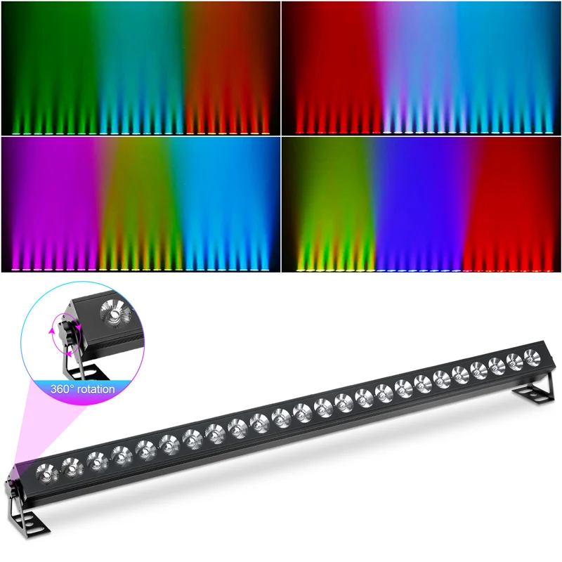 LED Wash light 24x12W RGBW Full Color LED light KTV Wedding Party Club Bar Concert DMX LED Effect light Stage lighting show