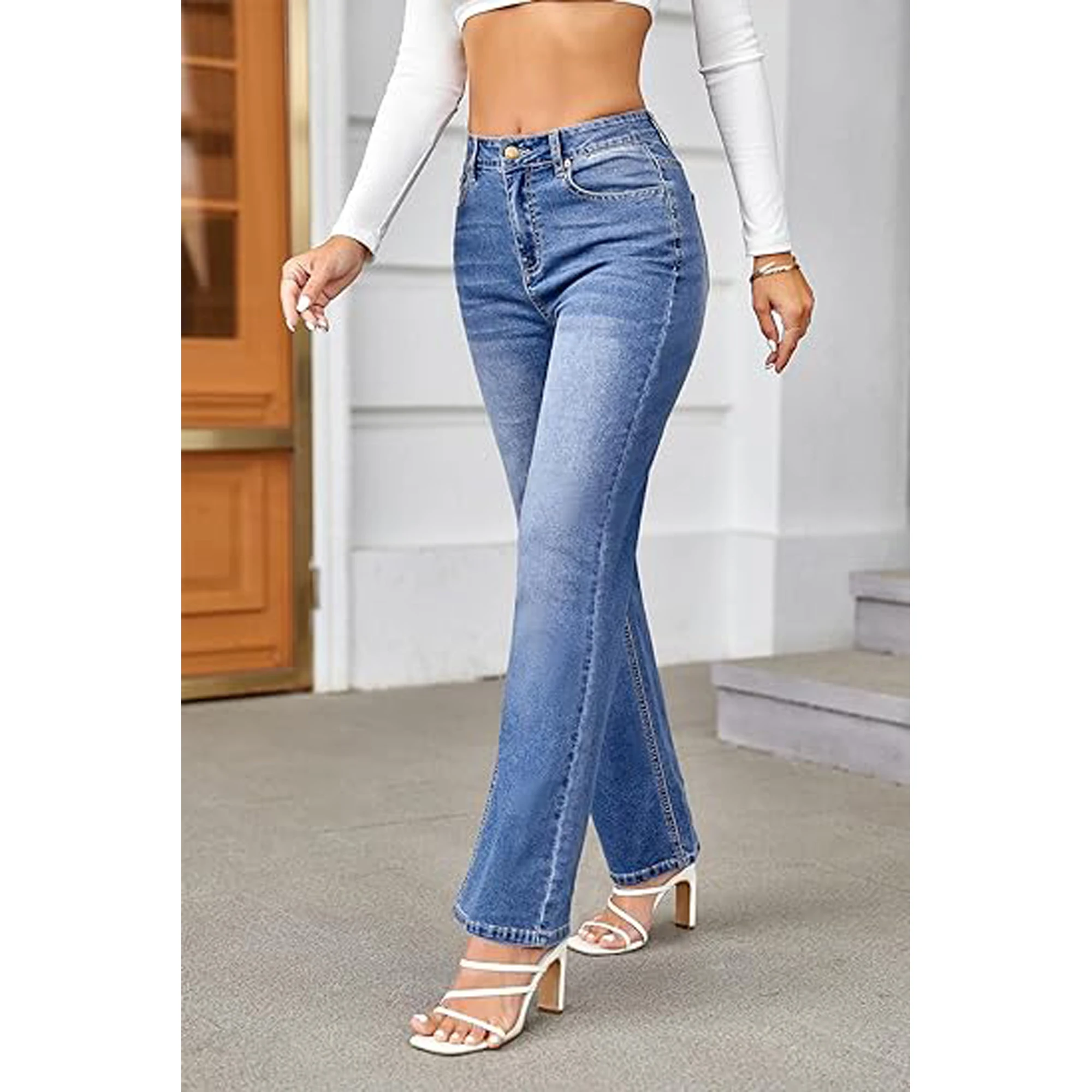 

Women's High Waisted Baggy Jeans Straight Wide Leg Mom Denim Pants