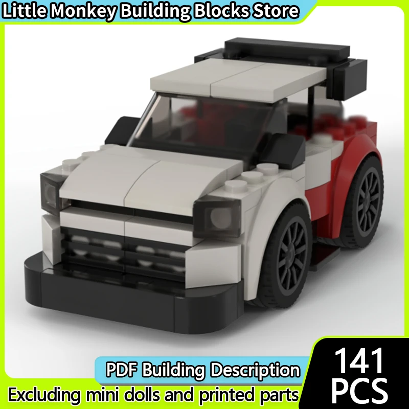 

Speed Racing Car Model MOC Building Bricks Small White Car Modular Technology Children Holiday Gifts Assemble Toys Suit