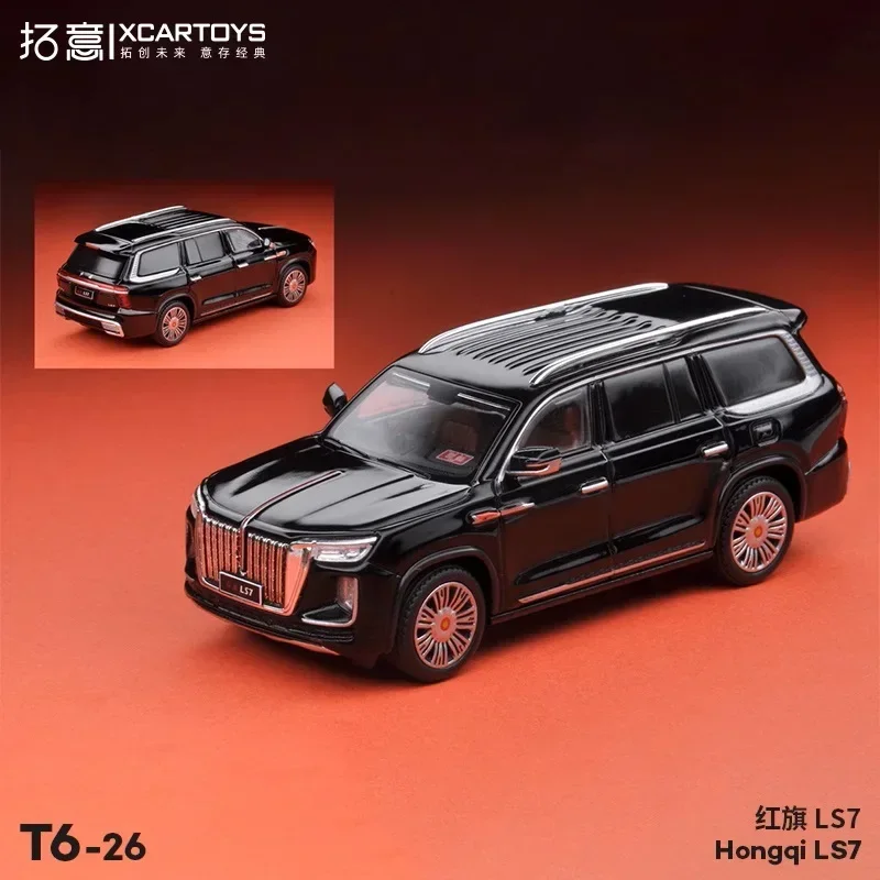 XCarToys 1:64 Hongqi LS7 สีดํารถโมเดลDiecast