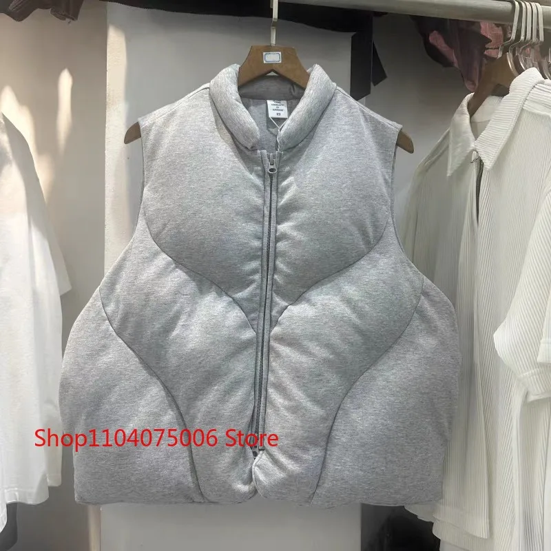 

Хлопковый жилет в стиле Vibe с воротником-стойкой, зимняя теплая легкая стеганая куртка, повседневная осенне-зимняя верхняя одежда, свободный комфорт