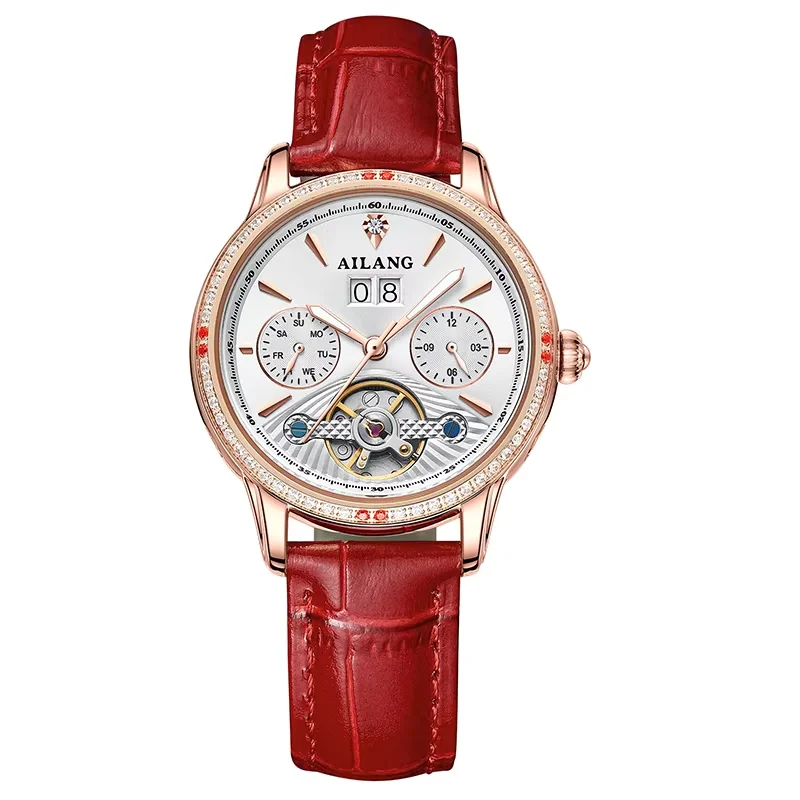 AILANG Original Hollow-out Watch Women's Luxury Automatic Mechanical Watch Birthday Gift for Women