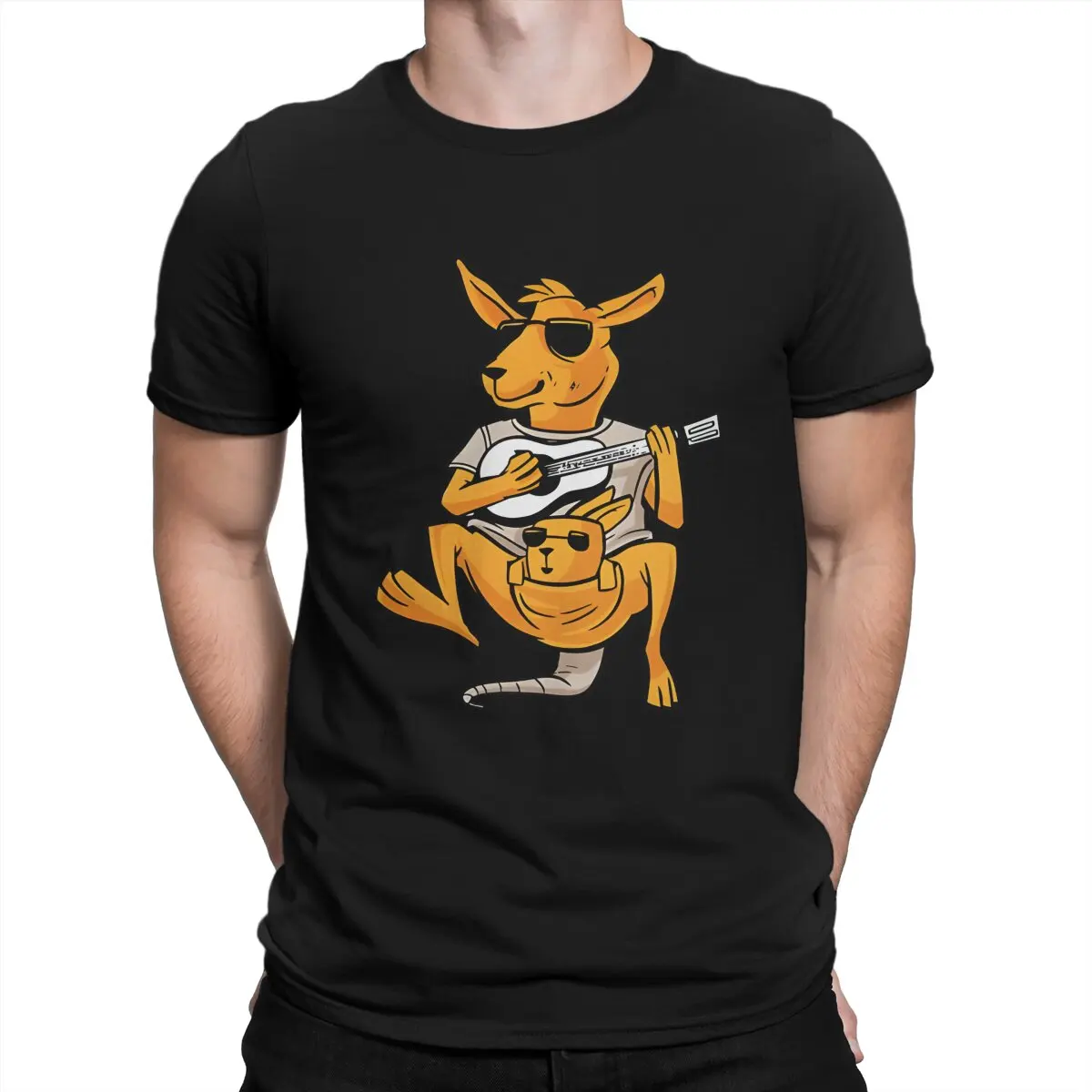 Kangaroo Man TShirt Play Guitar Fashion T Shirt Graphic Sweatshirts Hipster