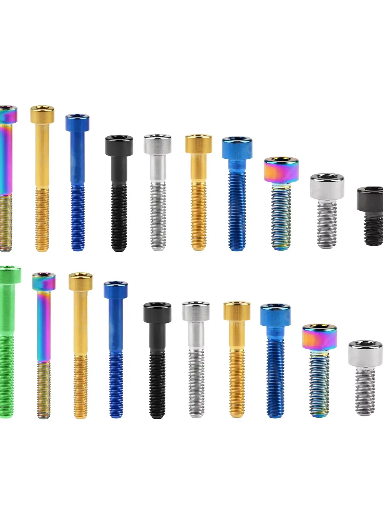 AliExpress Wanyifa 10pcs Titanium Bolt M5/M6x10 12 15 16 18 20 23 25 30 35 40 45 50 55 60 65mm DIN912 Cap Hex Head  for Mountain Bike Parts