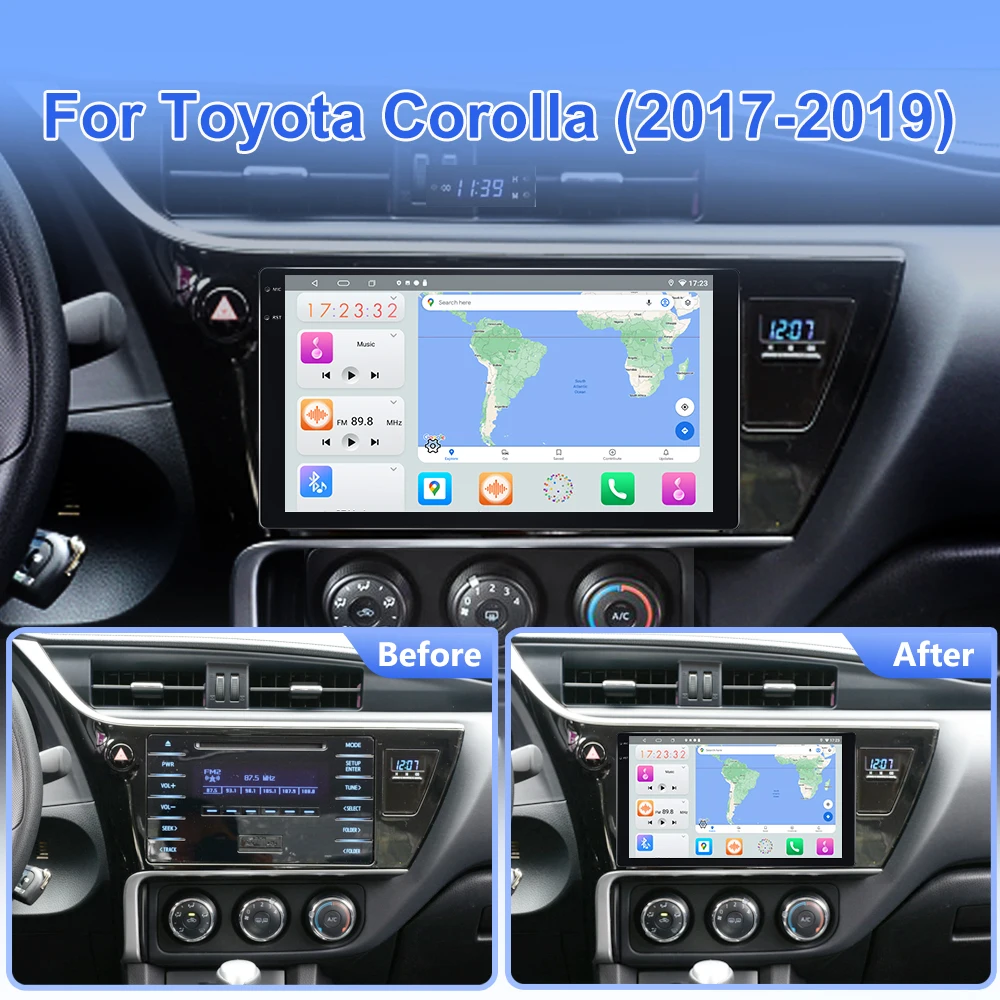 Car Radio Carplay Android Auto Multimedia Player Stereo for Toyota Auris 2014 2015 2016 2017 2018 Corolla Altis Hybrid